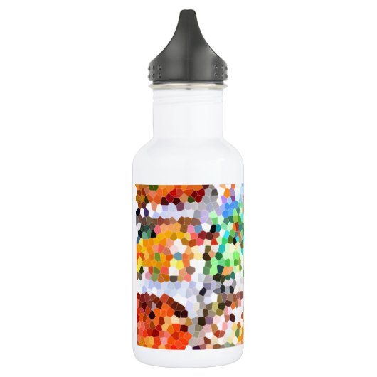 Abstrakte beflecktes Glas-süße Süßigkeits-rote Trinkflasche (Links)