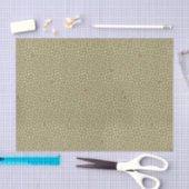 Abstrakte beige Punkte auf Olivgrün Seidenpapier (Handwerk)