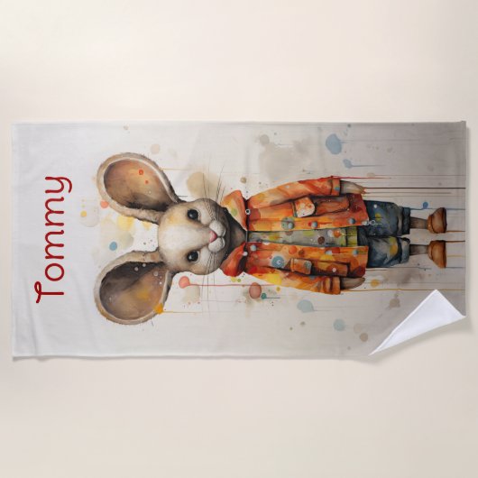 Abstrakte Bekleidung Strandtuch (Vorderseite)