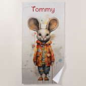 Abstrakte Bekleidung Strandtuch (Vorderseite)