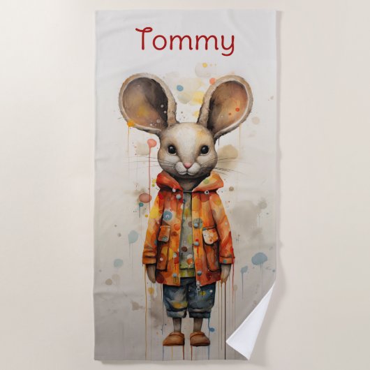 Abstrakte Bekleidung Strandtuch (Vorderseite)