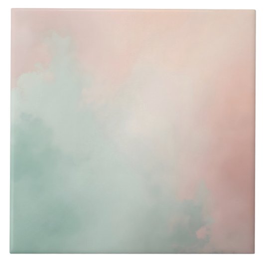 Abstrakte Beliebte Blush Pink Mint Kollektion Fliese (Vorderseite)