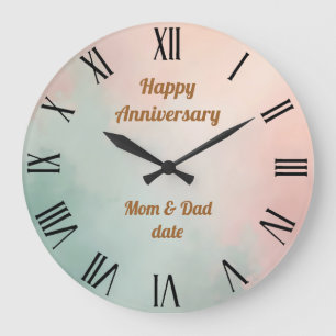 Abstrakte Beliebte Blush Pink Mint Kollektion Große Wanduhr