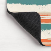 Abstrakte bemalte gestresste Streifen Terrakotta Mousepad (Ecke)
