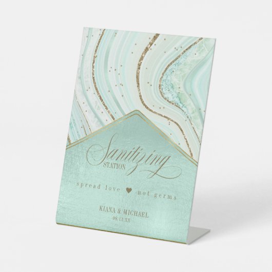 Abstrakte Bereinigung Mint ID827 Sockelschild (Vorderseite)