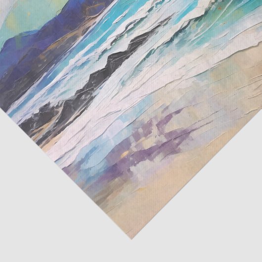 Abstrakte Berge am Strand Seidenpapier (Ausschnitt)