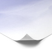 Abstrakte Berge Landschaft Blau Weiß Poster (Ecke)