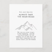 Abstrakte Berge nehmen die Hohe Straße Postkarte (Vorderseite)