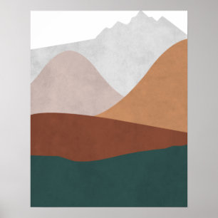 Abstrakte Berge Poster