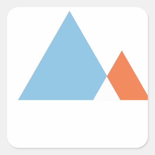 Abstrakte Berge Quadratischer Aufkleber (Vorderseite)