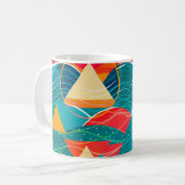 Abstrakte Berge und Fluss Kaffeetasse (Vorderseite Links)