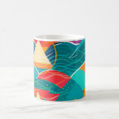 Abstrakte Berge und Fluss Kaffeetasse (Mittel)