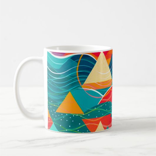Abstrakte Berge und Fluss Kaffeetasse (Links)