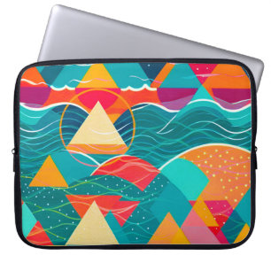 Abstrakte Berge und Fluss Laptopschutzhülle