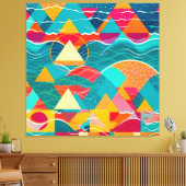 Abstrakte Berge und Fluss Leinwanddruck (Insitu (Wohnzimmer))
