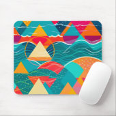 Abstrakte Berge und Fluss Mousepad (Mit Mouse)