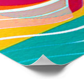 Abstrakte Berge und Fluss Poster (Ecke)