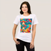 Abstrakte Berge und Fluss Tri-Blend Shirt (Vorderseite voll)