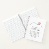 Abstrakte Berge und Sonne nehmen die Hohe Straße Notizblock (Innenseite)