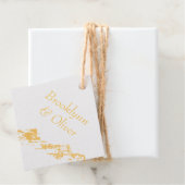 Abstrakte Berge Weißer und Goldteppiche Geschenkanhänger (Mit Box)