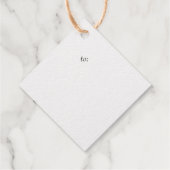 Abstrakte Berge Weißer und Goldteppiche Geschenkanhänger (Rückseite)