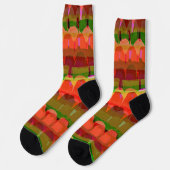 Abstrakte Bergkunst Socken (Linkes Detail)
