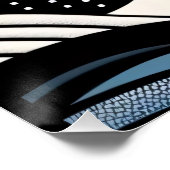 Abstrakte Berglandschaft bei Nacht Poster (Ecke)