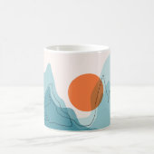Abstrakte Berglandschaft, flache Landschaft ba Kaffeetasse (Mittel)