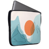 Abstrakte Berglandschaft, flache Landschaft ba Laptopschutzhülle (Vorne Rechts)