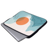 Abstrakte Berglandschaft, flache Landschaft ba Laptopschutzhülle (Vorne Knopf)