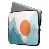 Abstrakte Berglandschaft, flache Landschaft ba Laptopschutzhülle (Vorderseite Links)