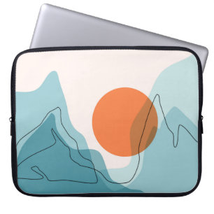 Abstrakte Berglandschaft, flache Landschaft ba Laptopschutzhülle