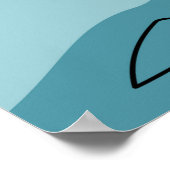 Abstrakte Berglandschaft, flache Landschaft ba Poster (Ecke)