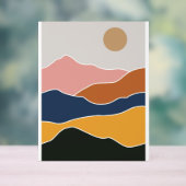 Abstrakte Bergmalerei Acrylschild (Neutral)