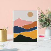 Abstrakte Bergmalerei Acrylschild (Hochzeit)