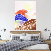 Abstrakte Bergmalerei Leinwanddruck (Insitu (Schlafzimmer))