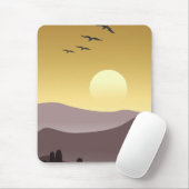 Abstrakte Bergmalerei Mousepad (Mit Mouse)