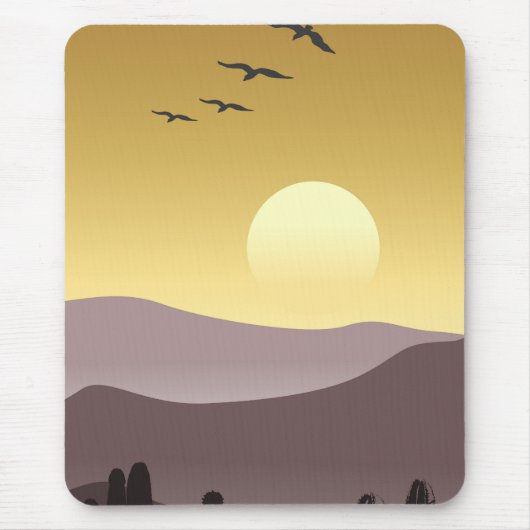 Abstrakte Bergmalerei Mousepad (Vorne)