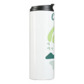 Abstrakte Bergsee-Szene Personalisiert Thermosbecher (Nach links gedreht)