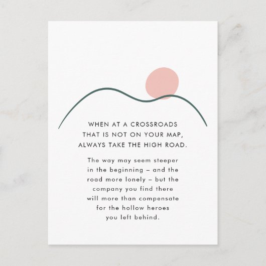 Abstrakte Bergsonne nimmt den hohen Preis ein Postkarte (Vorderseite)