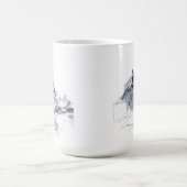 Abstrakte Bergspitze Kaffeetasse (Mittel)