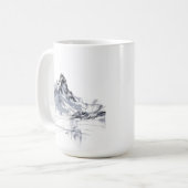 Abstrakte Bergspitze Kaffeetasse (Vorderseite Links)