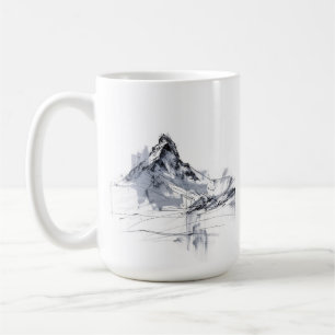 Abstrakte Bergspitze Kaffeetasse