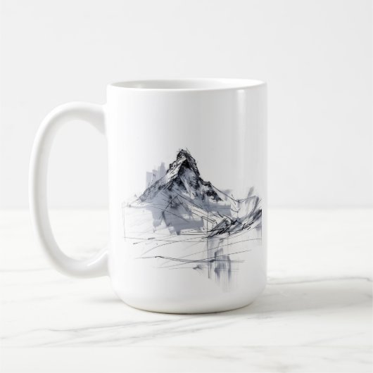 Abstrakte Bergspitze Kaffeetasse (Links)