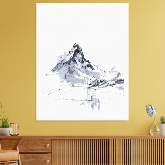 Abstrakte Bergspitze Leinwanddruck (Insitu (Wohnzimmer))
