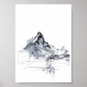 Abstrakte Bergspitze Poster (Vorne)