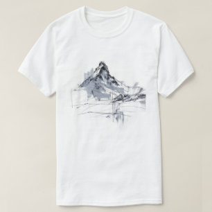 Abstrakte Bergspitze T-Shirt