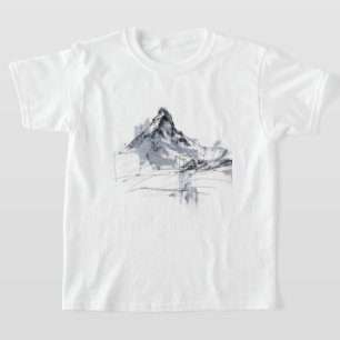 Abstrakte Bergspitze T-Shirt