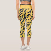 Abstrakte Bergspitzen - Gelb Capri Leggings (Rückseite)