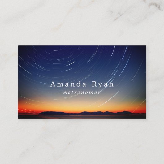Abstrakte Bergstrassen, Astronomie Visitenkarte (Vorderseite)